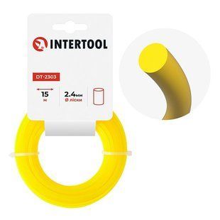 Леска для триммера 2,4 мм 15 м INTERTOOL DT-2303 (DT-2303) DT-2303 фото
