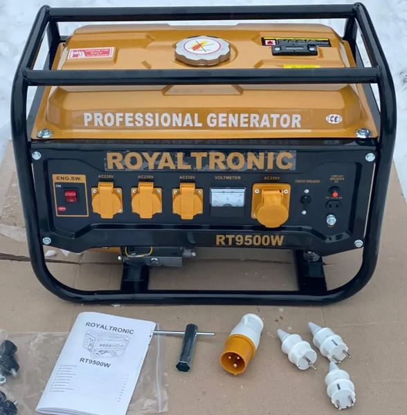 Генератор бензиновий ROYALTRONIC RT9500W однофазний 2,8 кВт RT9500W фото