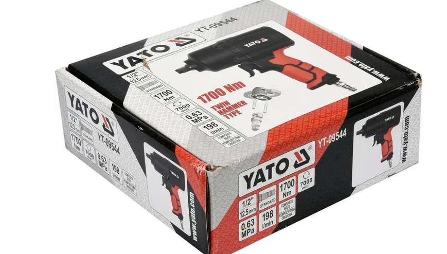 Гайковерт ударний пневматичний YATO 1700 Нм, 6,3 бар (YT-09544) YT-09544 фото
