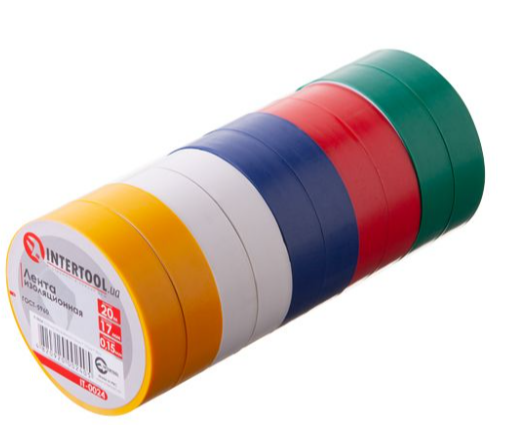 Лента изоляционная 0.15мм*17мм*20м цветная INTERTOOL IT-0024 IT-0024 фото